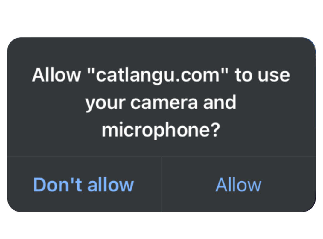 iOS Camera Permission Prompt - Click Allow